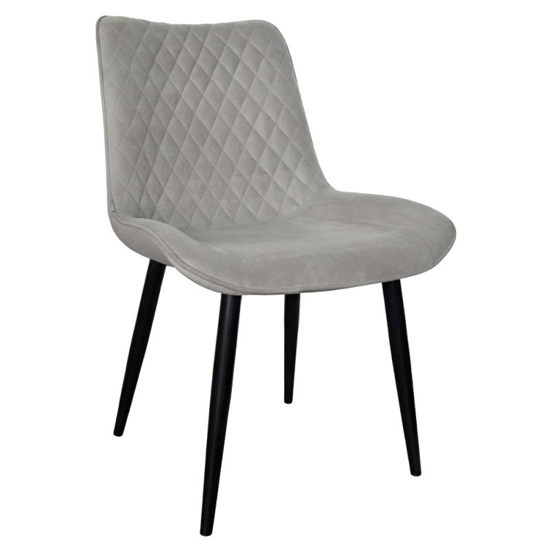 Jídelní židle, světle šedá/černá, DELORA