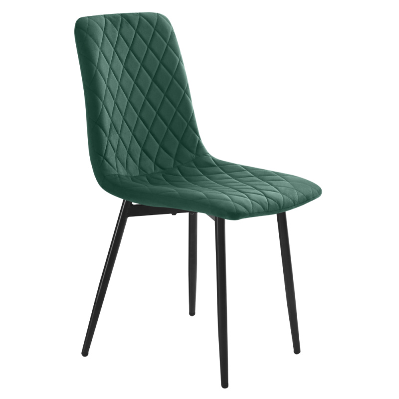 Jídelní židle, smaragdová Velvet látka/kov, DAMIA TYP 2 P1, poškozené zboží