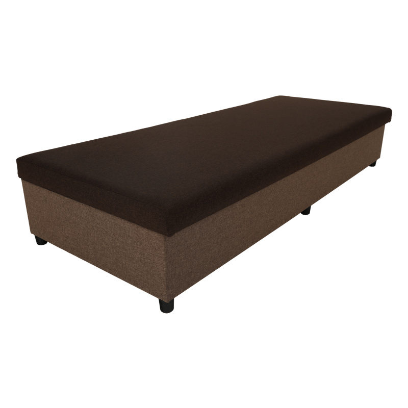 Celočalouněná válenda s molitánovou matrací, světle hnědá/hnědá, MATI P7, poškozené zboží