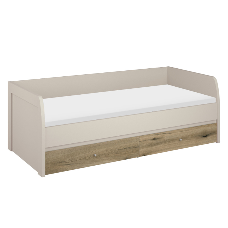 Postel, 90x200, kašmír/dub evoke, KAROS 2S