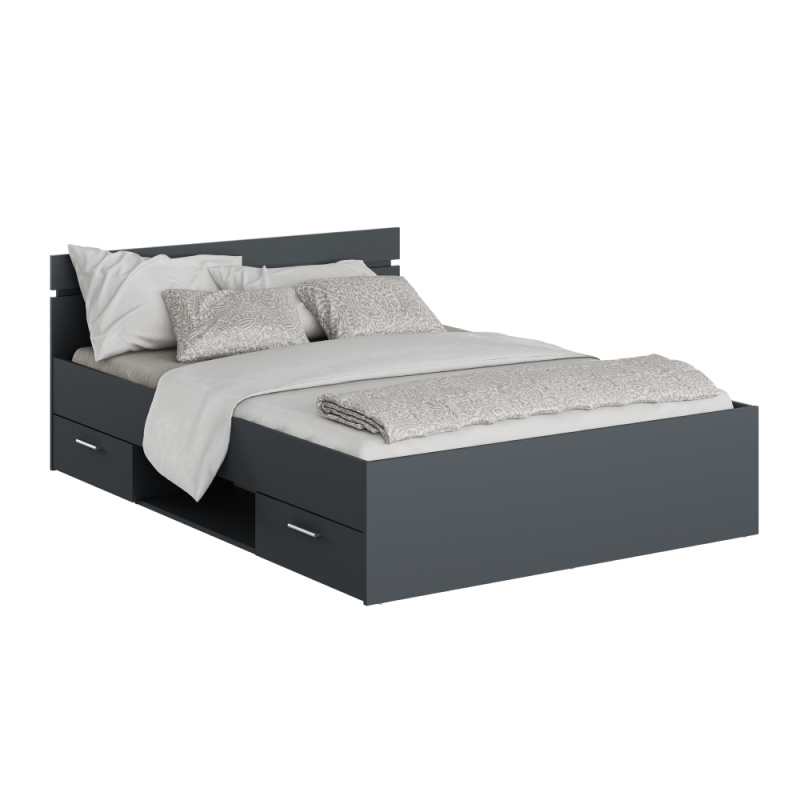 Postel, 140x200, grafit, MICHIGAN NEW P2, poškozené zboží