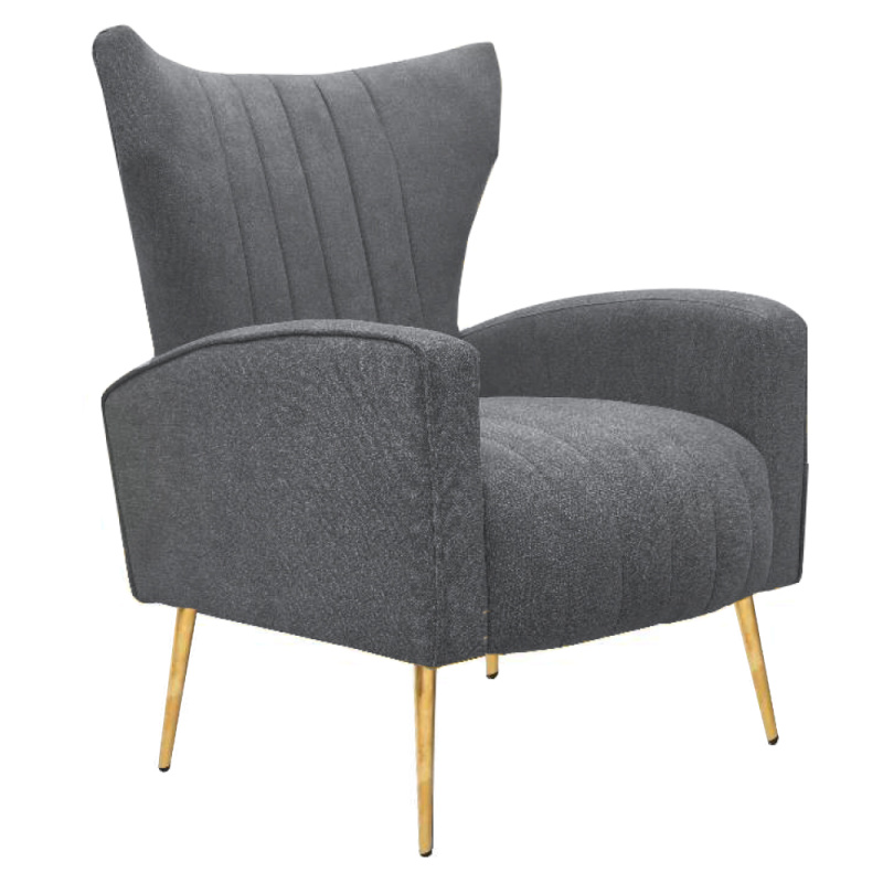 Relaxační křeslo, šedá, BARET