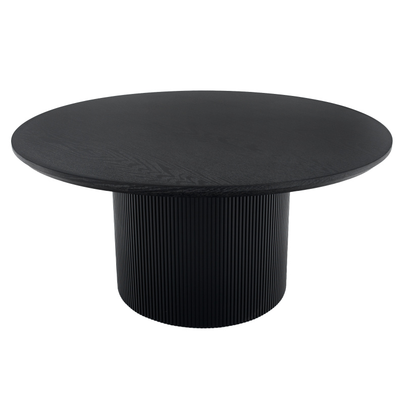 Konferenční stolek, černá, průměr 80 cm, MAHIR TYP 2 RP1, rozbalené zboží