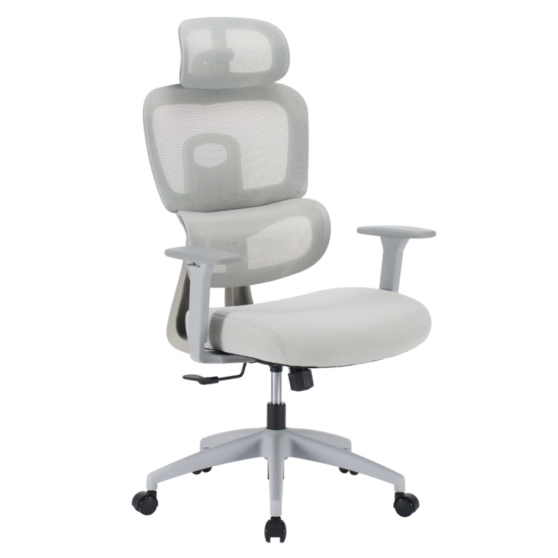 Kancelářské křeslo, světle šedá/šedá, ERMEN