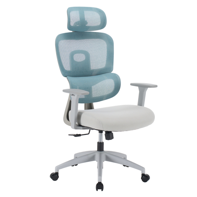 Kancelářské křeslo, neomint/světle šedá/šedá, ERMEN