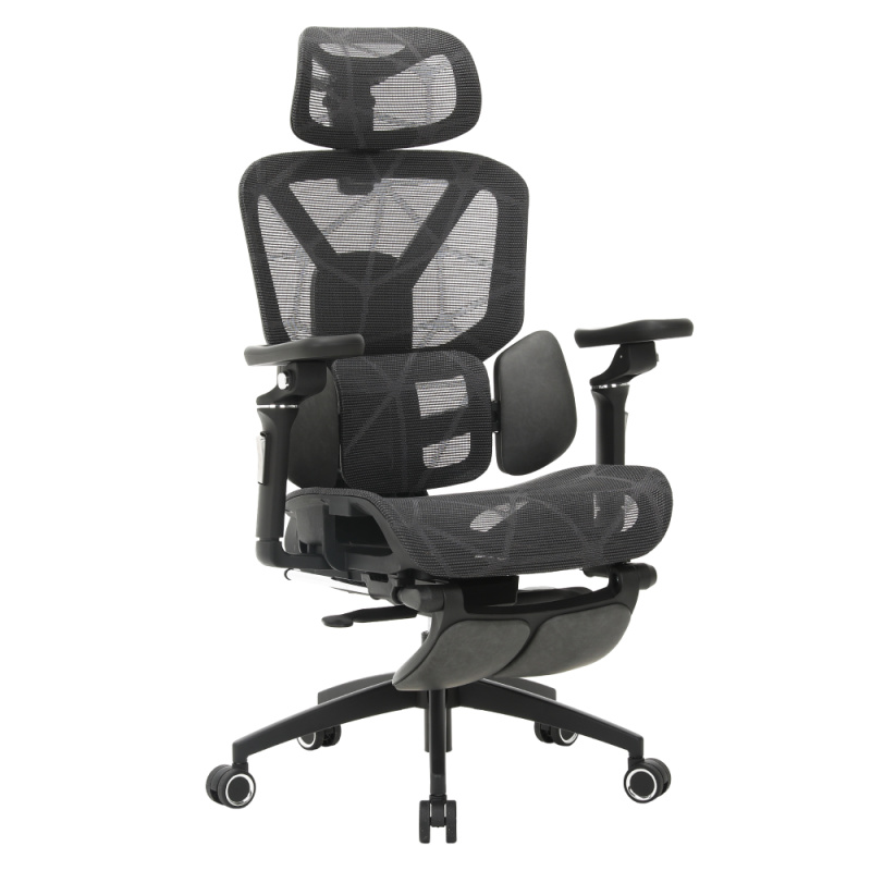 Kancelářské křeslo, tmavě šedá/černá, VILMER