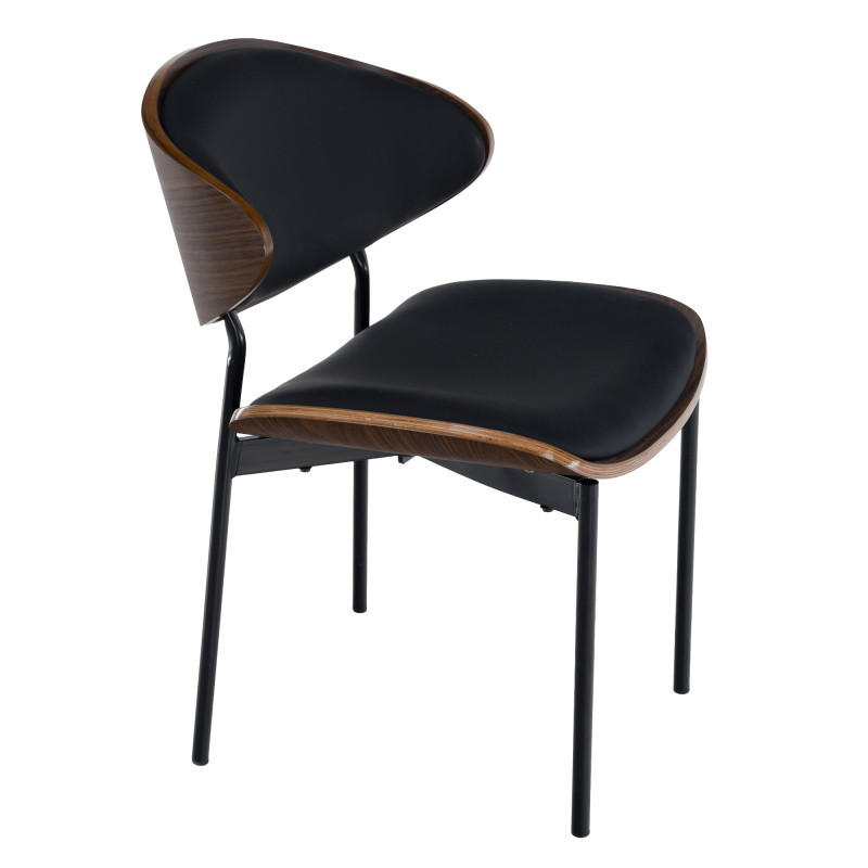 Jídelní židle, černá/ořech/černá, MARSIA RP1, rozbalené zboží