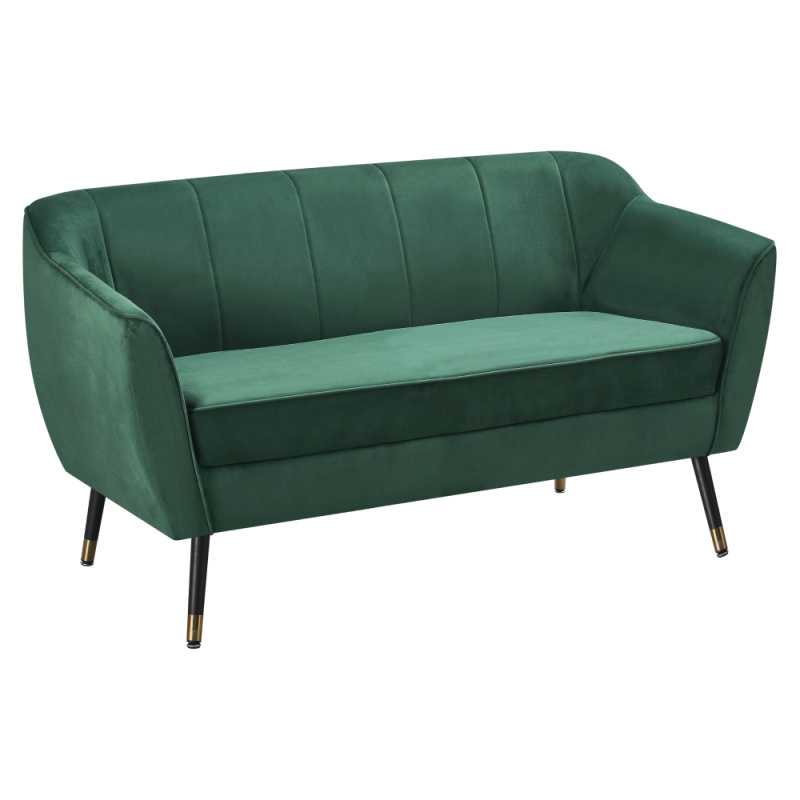 Designový 2-sed, zelená Velvet látka/černá/zlatá, VIODA