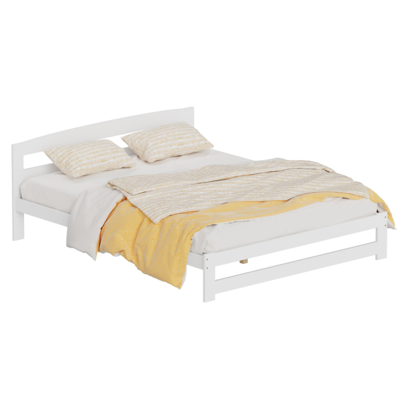 Postel s roštem, bílá, 160x200, AZRA