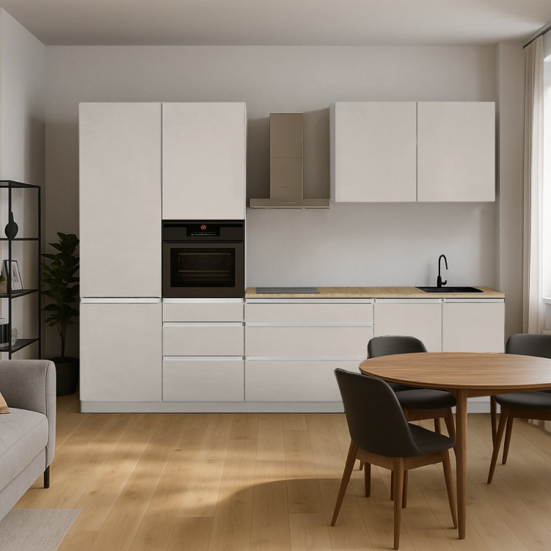 Kuchyňská linka, 3,3 m, kašmír matná/kašmír, ASTI 330