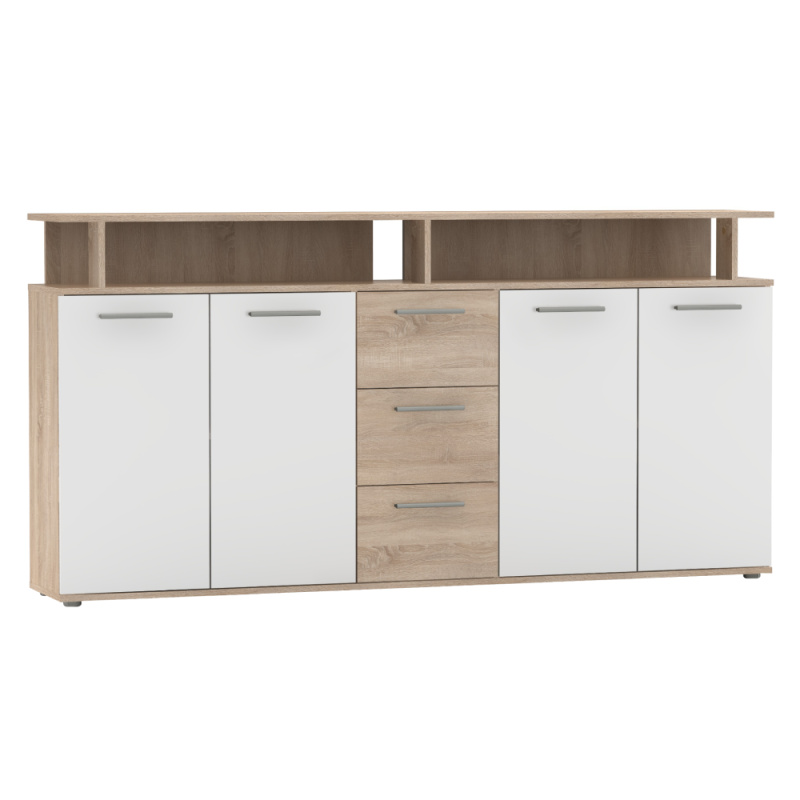 Komoda, dub sonoma/bílá, ALBI