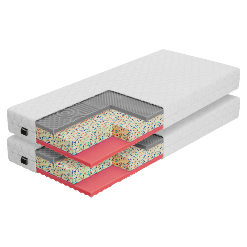 Matrace, set 2 ks, 18 cm, 90x200 cm, ARONY