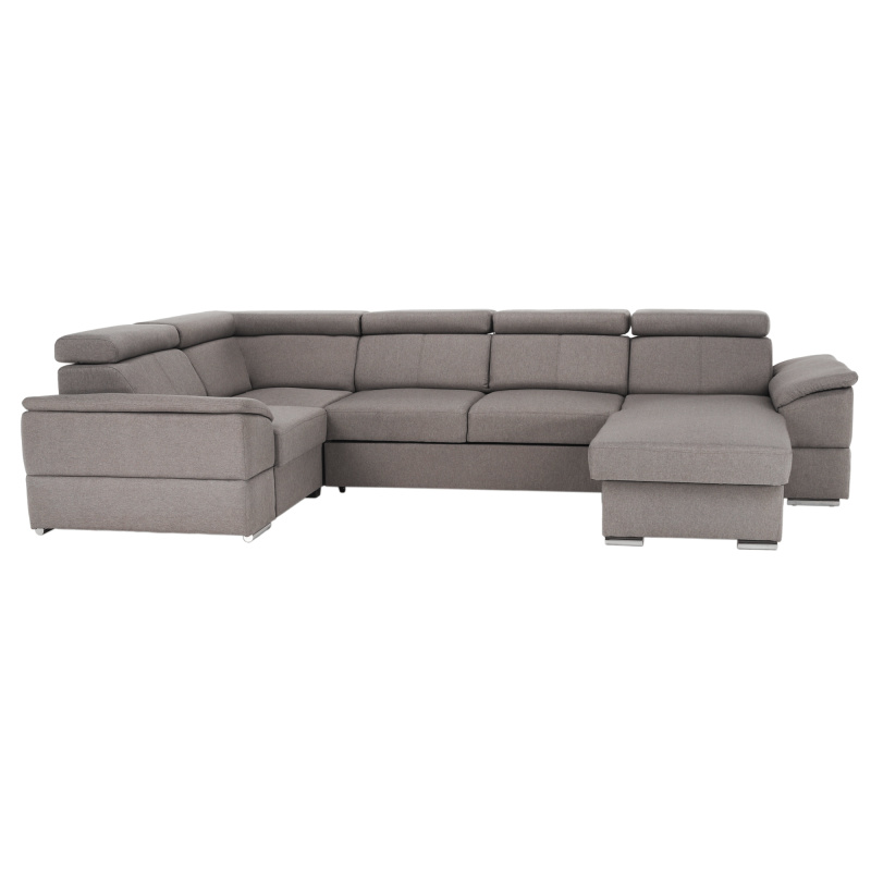 Sedací souprava, šedohnědá Taupe, pravá, SEGORIA ROH U P1, poškozené zboží