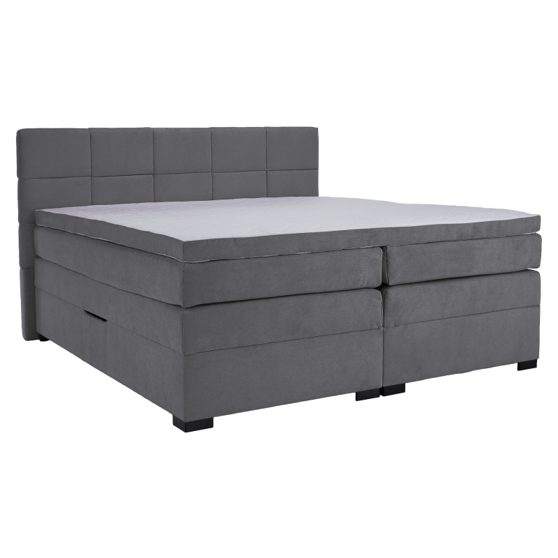 Boxspringová pocketová postel, 180x200, šedá, APRIL P1, poškozené zboží