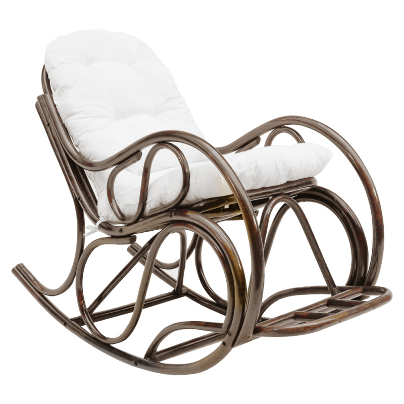 Houpací křeslo, tmavě hnědá/béžová, AGATON R1, rozbalené zboží