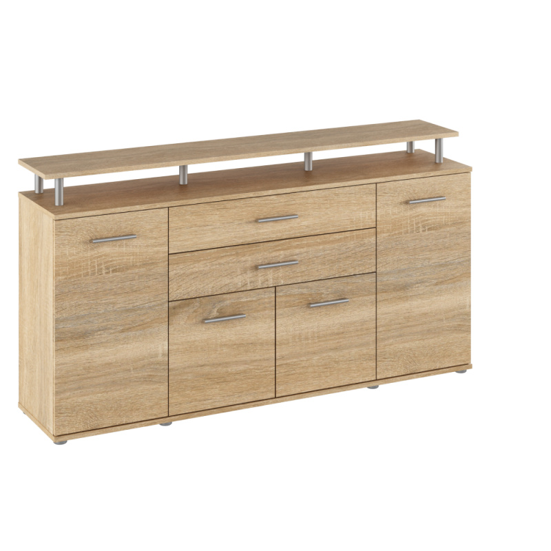 Komoda, dub sonoma, HANOLA R1, rozbalené zboží