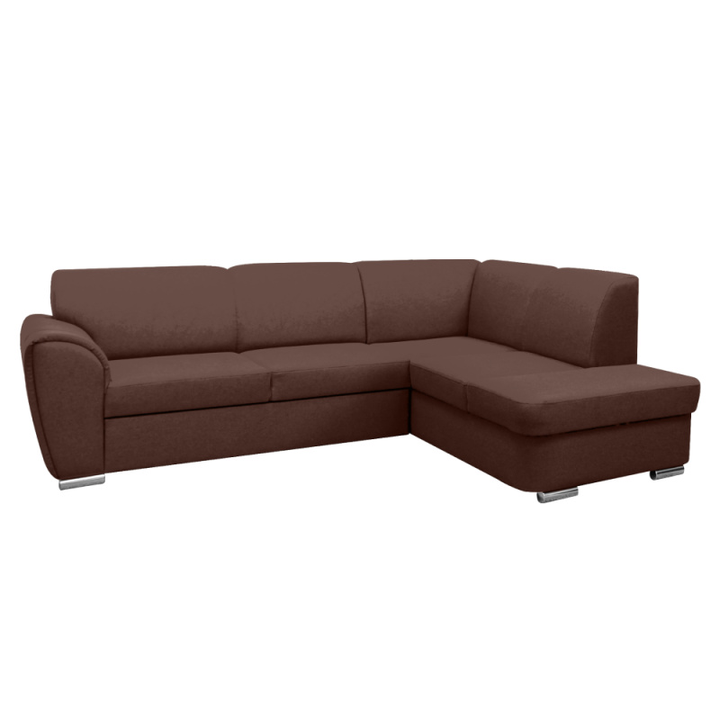 Sedací souprava, látka hnědá, pravá, KENAI ROH P1, poškozené zboží