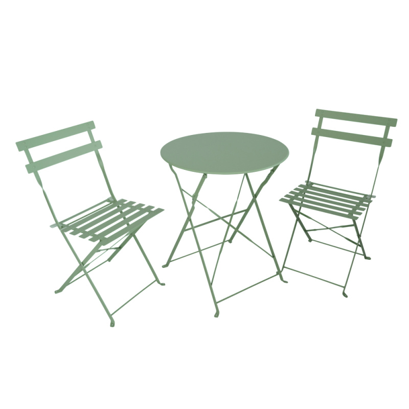 Zahradní set 1+2, zelená, ocel, OBAX NEW