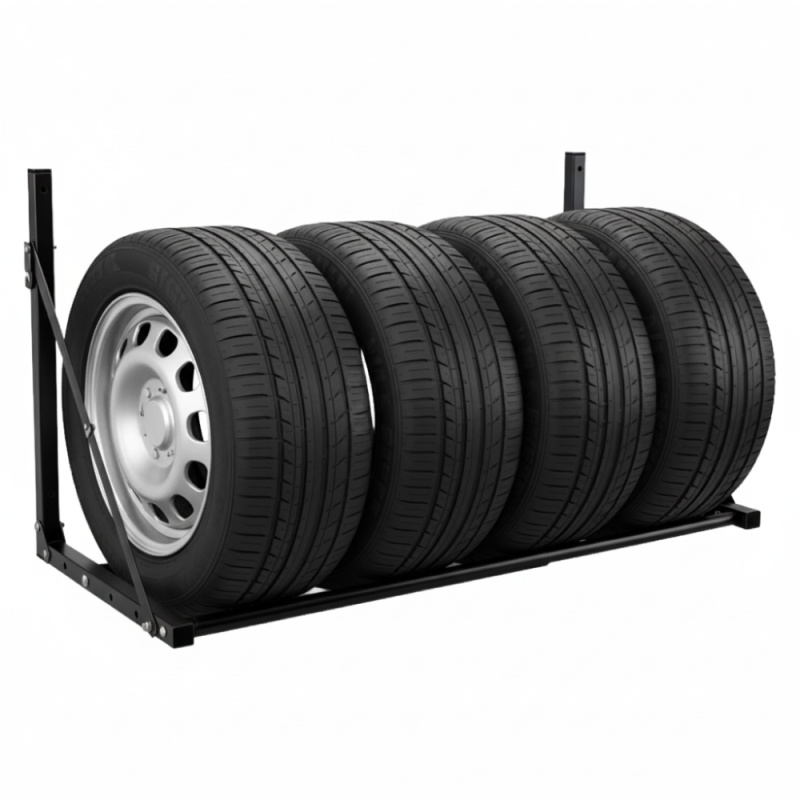 Nástěnný stojan na pneumatiky, černé železo, ODELIO NEW