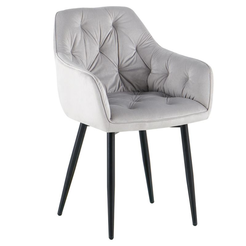 Designové křeslo, světlešedá Velvet  látka, FEDRIS 2 NEW