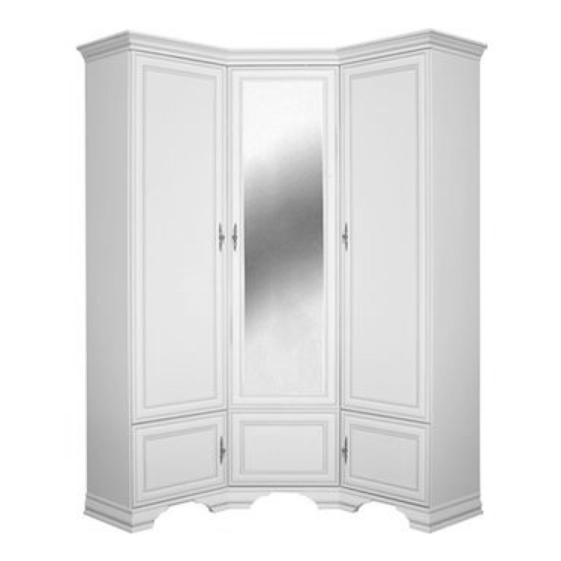 Rohová skříň, alpská bílá, KENTAK SZFN5D P1, poškozené zboží