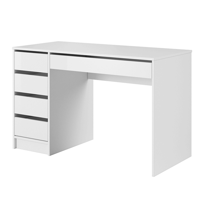 Toaletní stolek/psací stůl, bílá/bílý lesk, DAKOTA P3, poškozené zboží