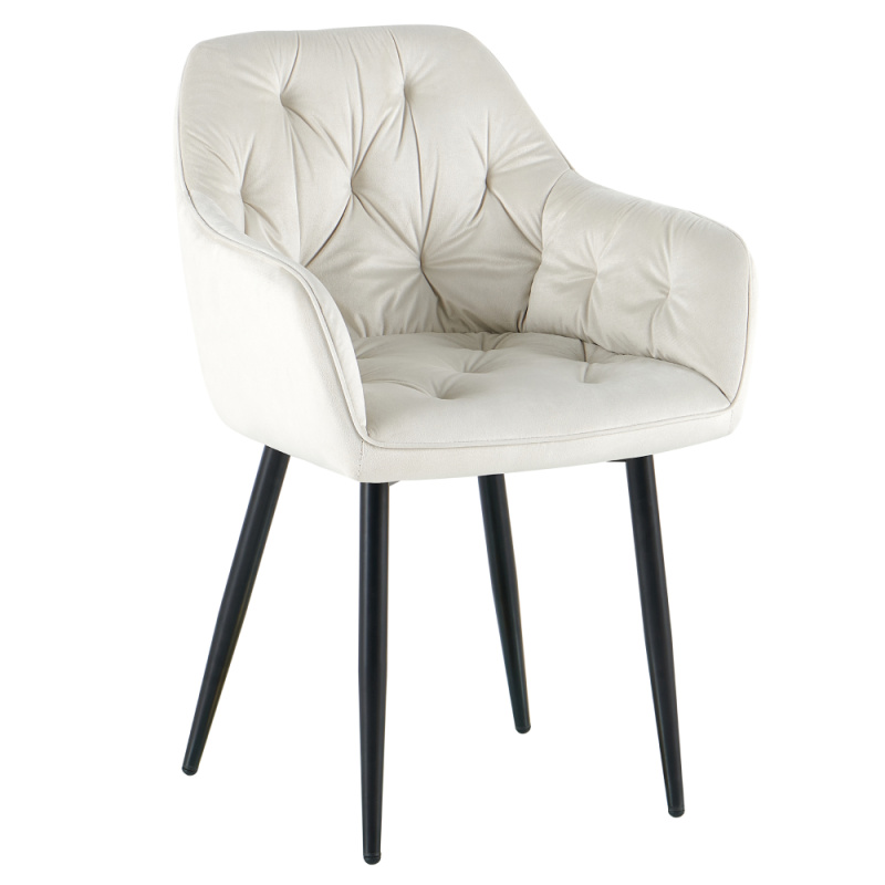 Designové křeslo, béžová Velvet látka, FEDRIS 2 NEW