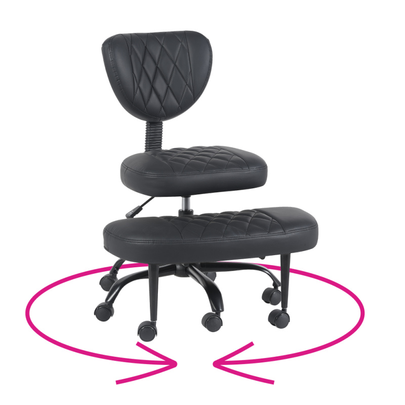 Ergonomická klekačka, černá ekokůže/černá, SAMER