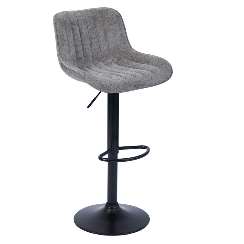 Barová židle, látka šedohnědá Taupe/černá, LENIS