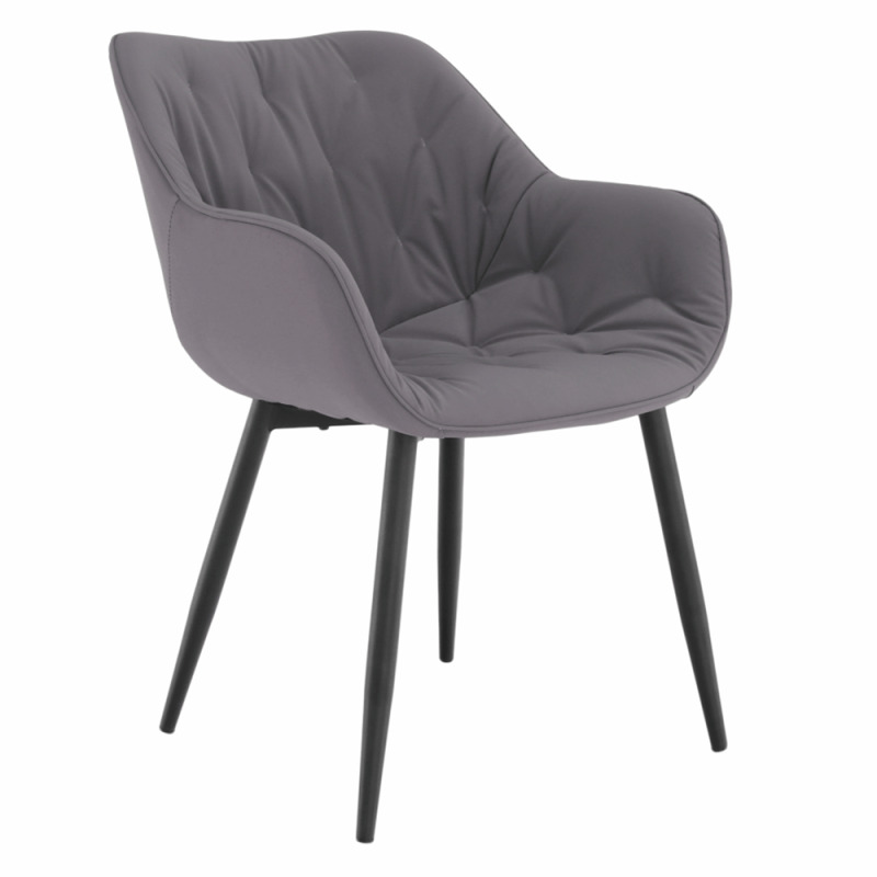 Designové křeslo, šedá látka, FEDRIS P5, poškozené zboží