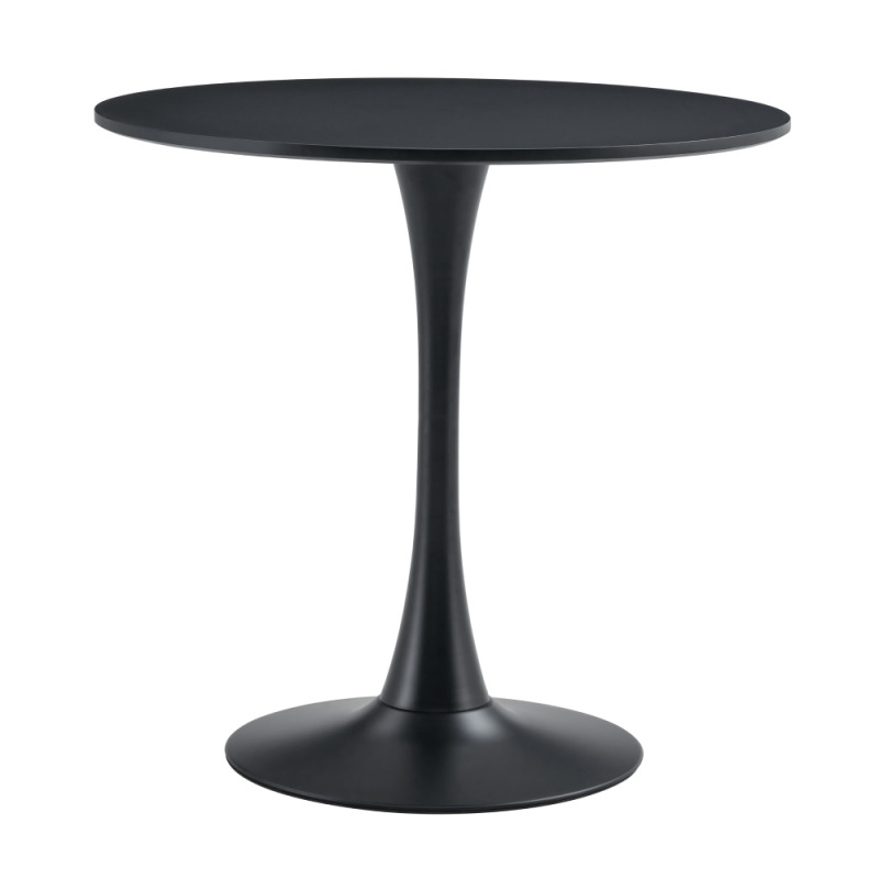 Jídelní stůl, černá, průměr 80 cm, REVENTON NEW P1, poškozené zboží
