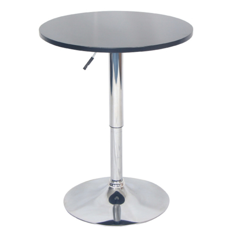 Barový stůl s nastavitelnou výškou, černá, průměr 60 cm, BRANY 2 NEW P2, poškozené zboží