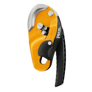 Petzl Rig - pracovní slaňovací brzda žlutá
