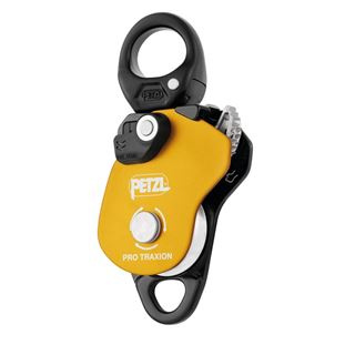 Petzl Pro Traxion - kladka s blokantem a otočným závěsem