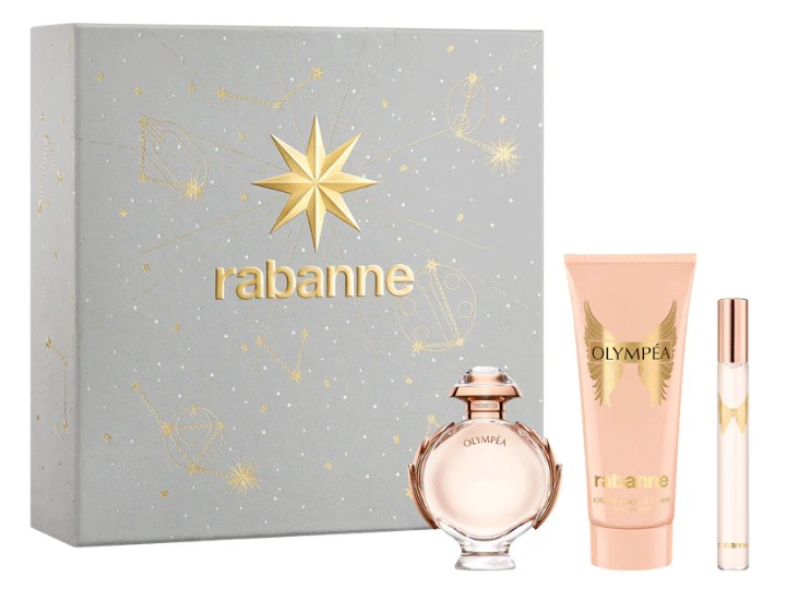 Rabanne Olympea - EDP 50 ml + tělové mléko 100 ml + EDP 10 ml
