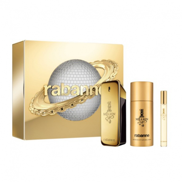 Rabanne 1 Million dárkový set (toaletní voda 100 ml + deodorant 150 ml + cestovní balení) 1 ks