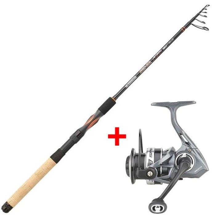 Garbolino prut proxima jetspin tele l 2,10 m 3-15 g + naviják g-spin 351fd