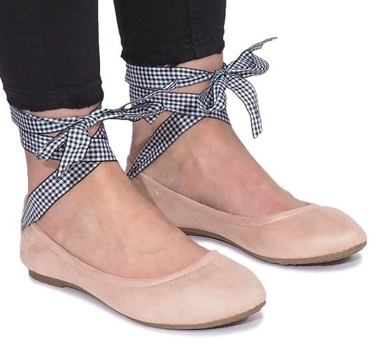 Gemre Pink ballerinas with a bow Acro