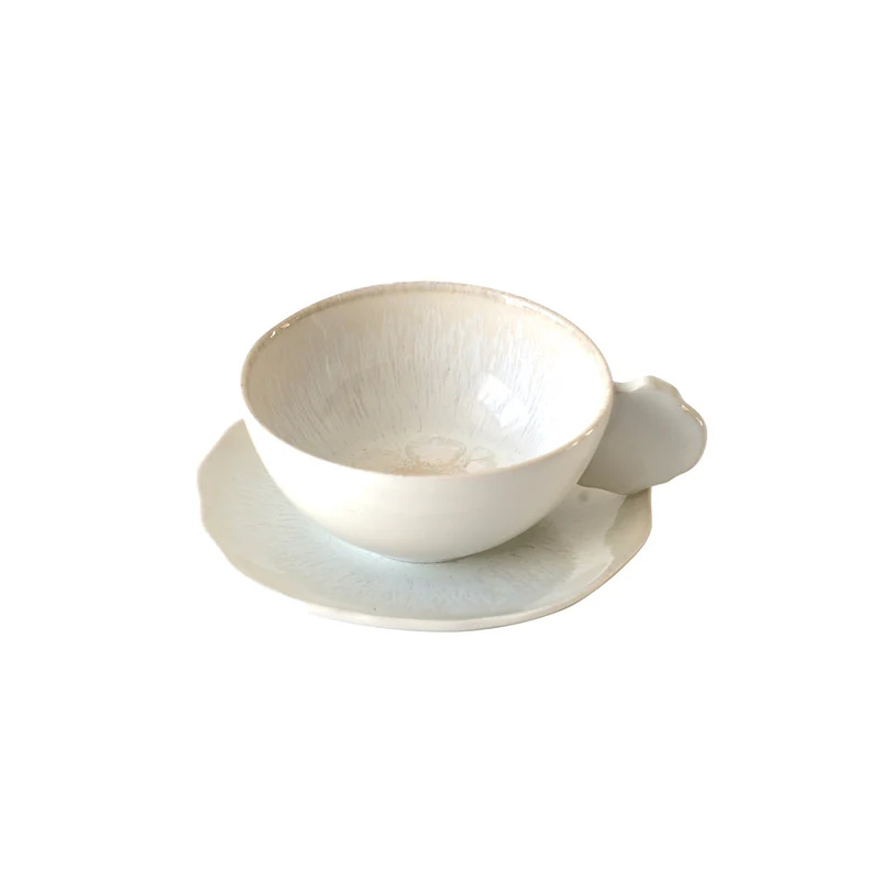 Jars Šálek s podšálkem S Plume, 75 ml / Ø 8 cm, mléčně bílá Perle JA961368