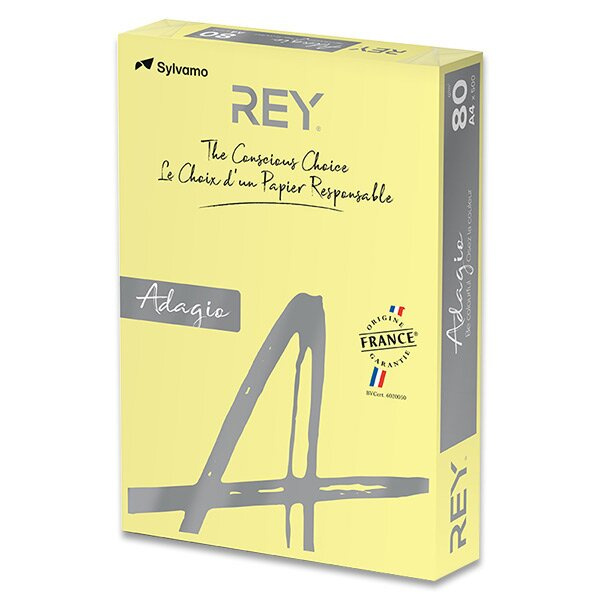 Barevný papír Rey Adagio pastelový žlutý Rey