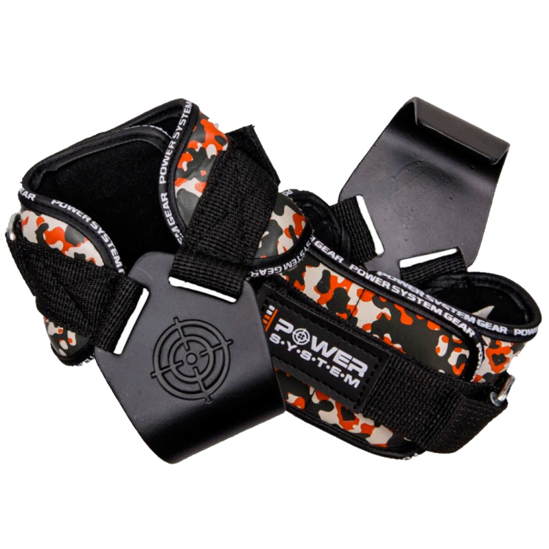 Power System Posilovací háky POWER HOOKS CAMO PS-3370 - oranžová XL