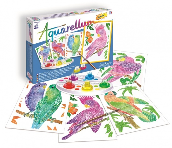 Akvarely junior - Papoušci Montessori