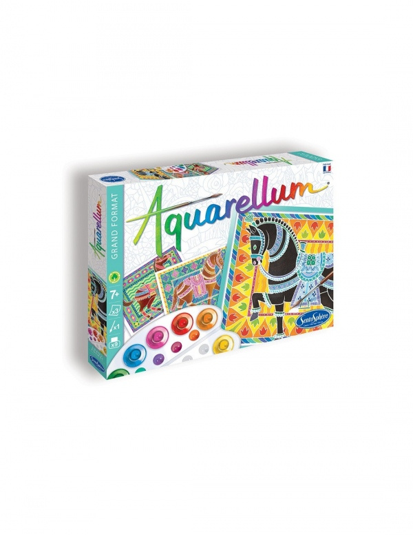 Akvarely - Koně Montessori