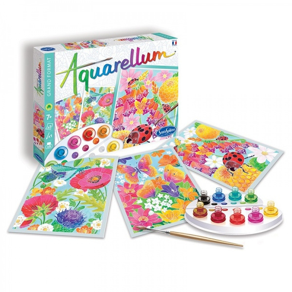 Akvarely - Květiny Montessori