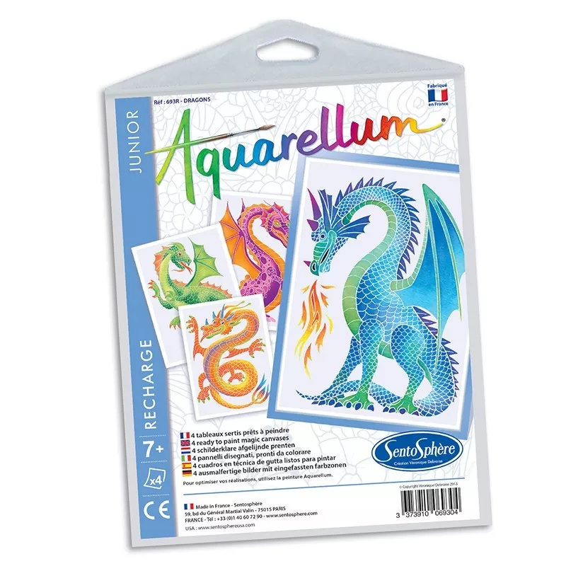 Sada obrázků - Akvarely junior - Draci Montessori
