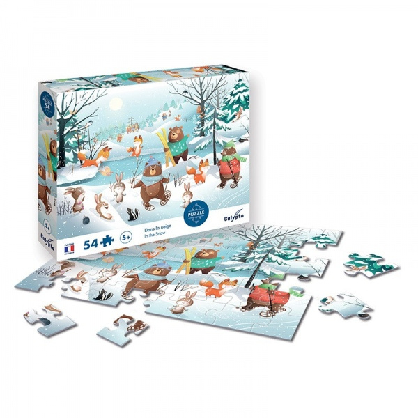 Puzzle - Na sněhu Montessori