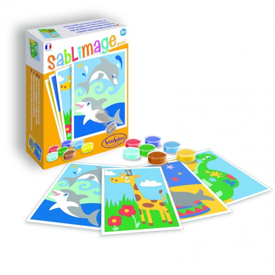 Sablimage mini: Pískové obrázky - Exotická zvířata Montessori