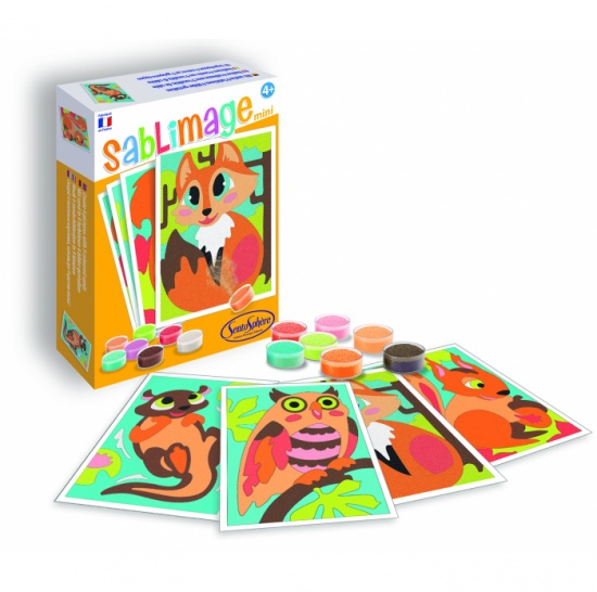 Sablimage mini: Pískové obrázky - Lesní zvířata Montessori
