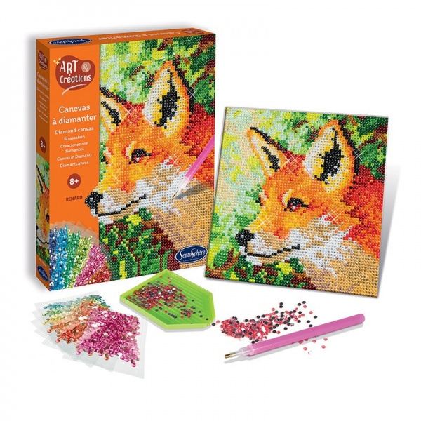 Diamantové plátno - Liška Montessori