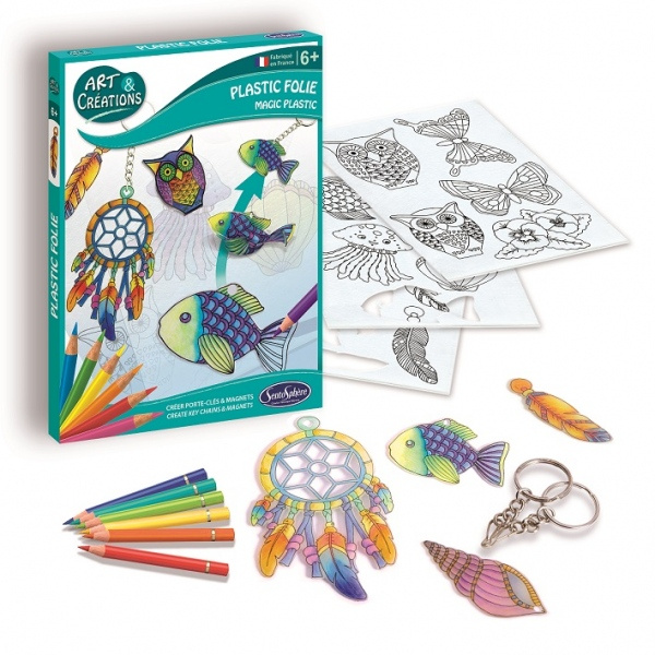 Magická folie - klíčenky a magnetky Montessori